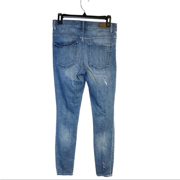 Women Express High Rise Distressed Ripped Stretch Ankle Legging Skinny Jeans - Picture 2 of 9